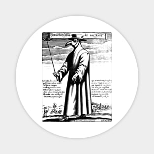 Plague Doctor Medieval Illustration Magnet